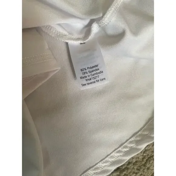 Skort Womens Size XL White Sporty Stretch Casual Pickleball Tennis Skirt - Picture 5 of 10
